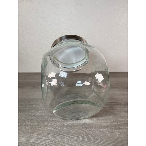 Mason Craft & More Vintage Style Tilted Glass Storage Jar 96 oz with Lid - Picture 4 of 5